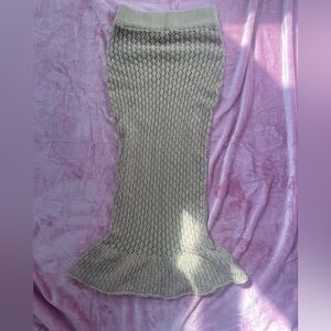 Missguided Cream Knitted Mermaid Skirt